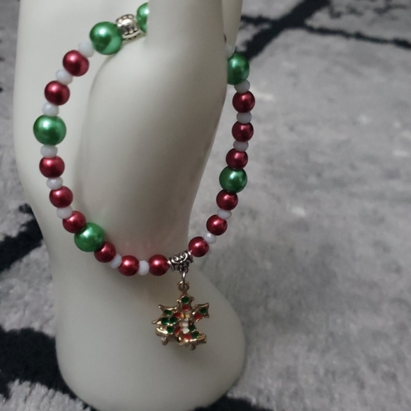 Handmade Christmas bells 7 1/4 bracelet - Picture 5 of 6